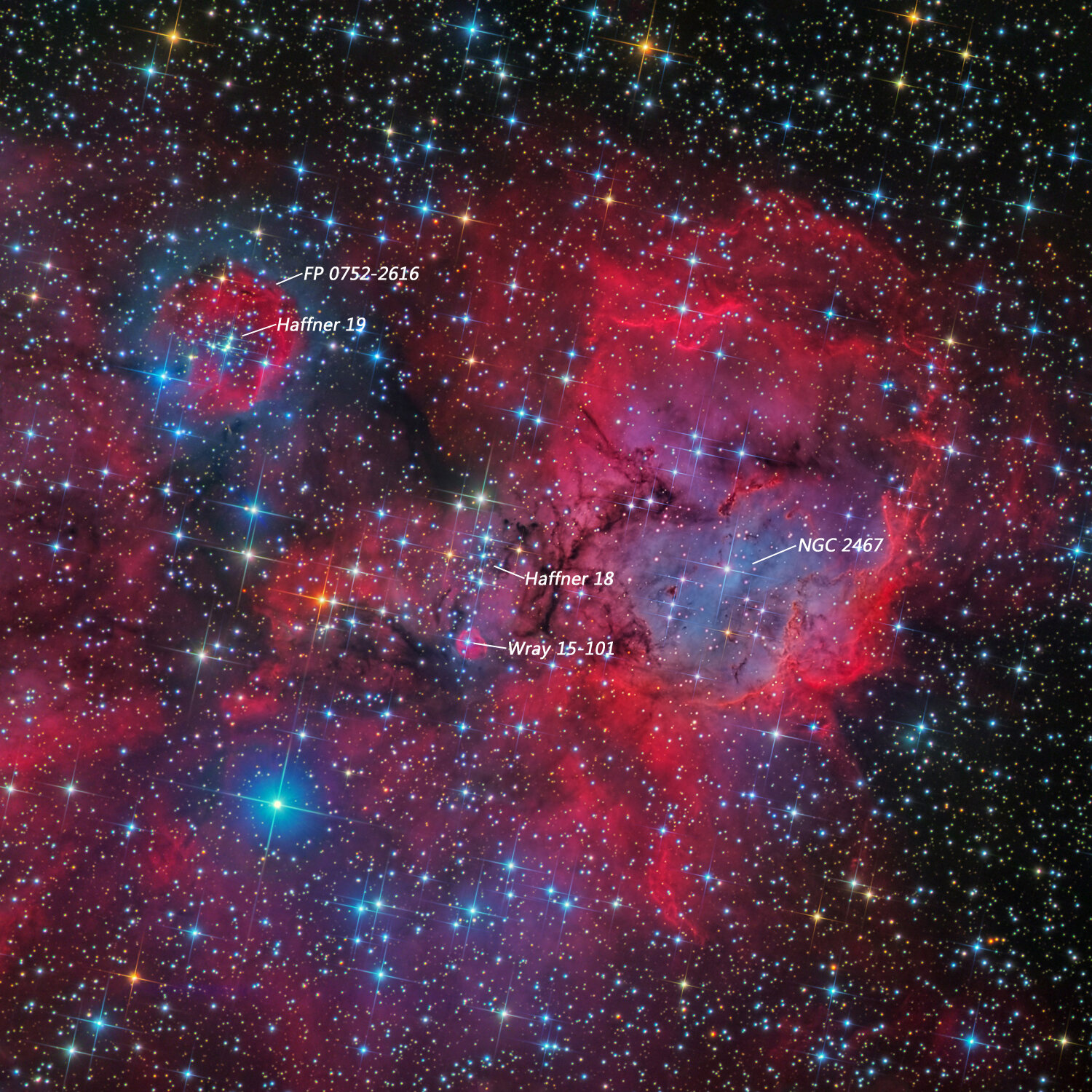Hanson Astronomy Photos-NGC 2467 Hanson Astronomy Photos-NGC 2467